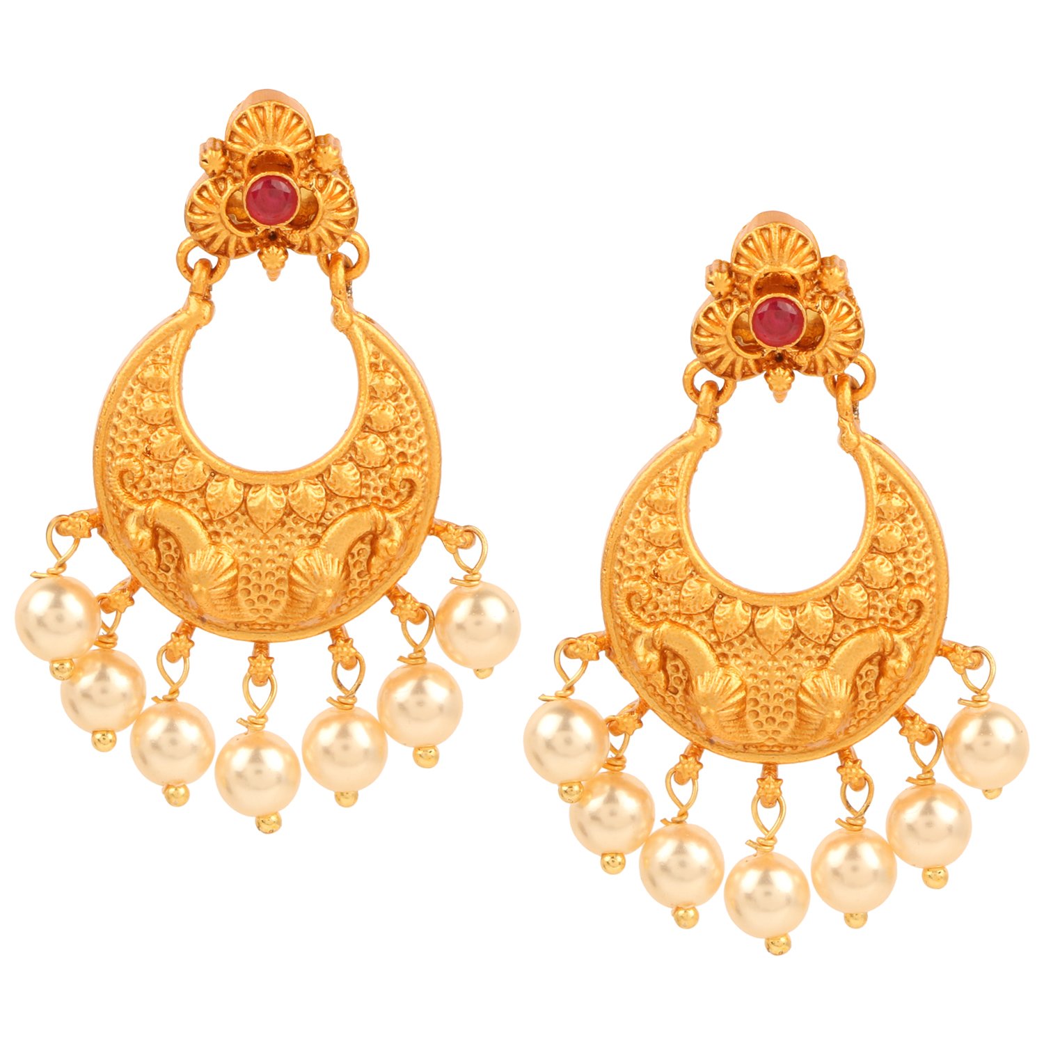 Swasti Jewels Colour Stones Fashion Jewelry Traditional Ethnic Pearls Jhumka Earrings for Women Price in India