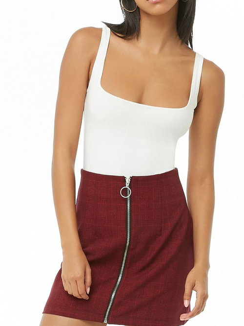 Forever 21 Red & Black Checks Skirt Price in India