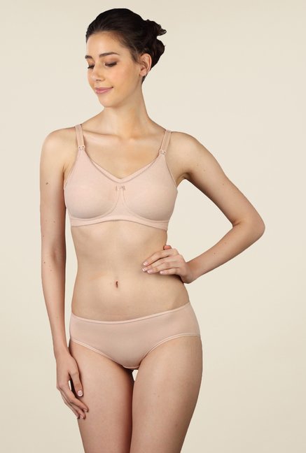 Triumph Beige Solid Bra Price in India