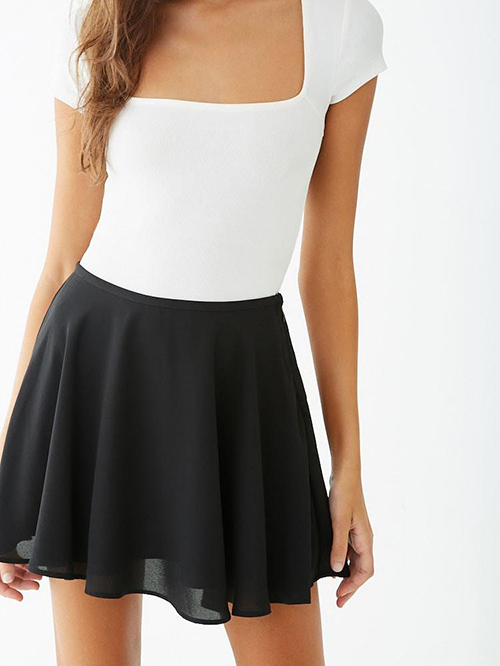 Forever 21 Black Regular Fit Skirt Price in India