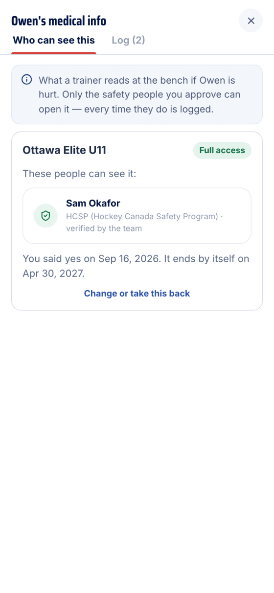 The sheet after sharing: Full access, who can see it, and when it ends