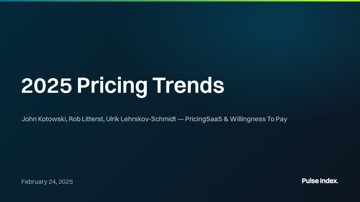 2025 Pricing Trends