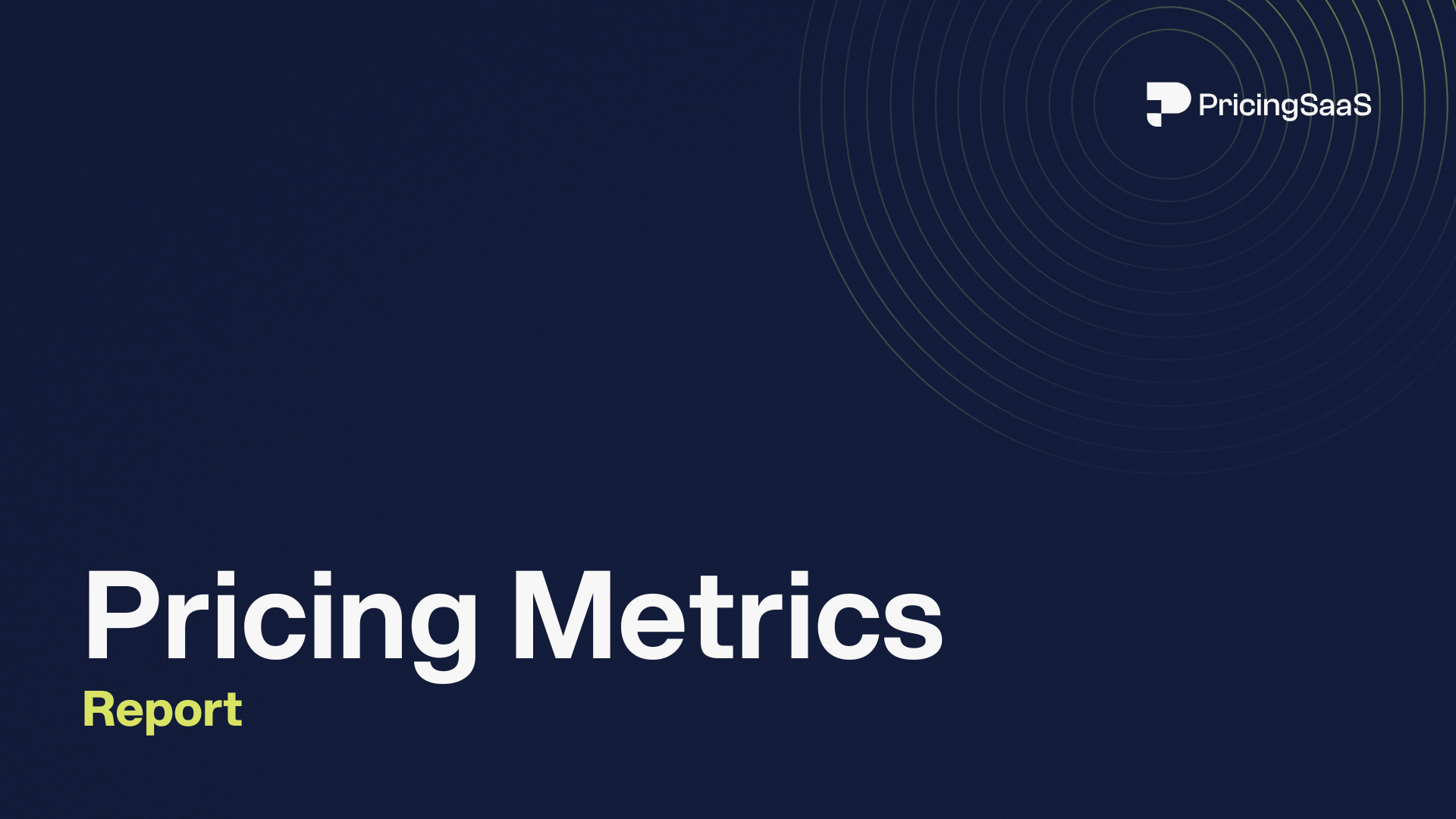 Pricing Metrics Report