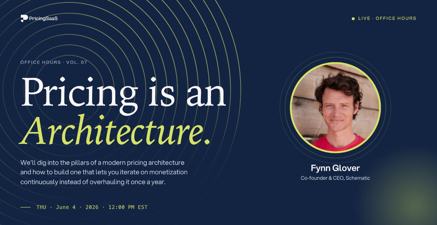 PricingSaaS Office Hours — live event