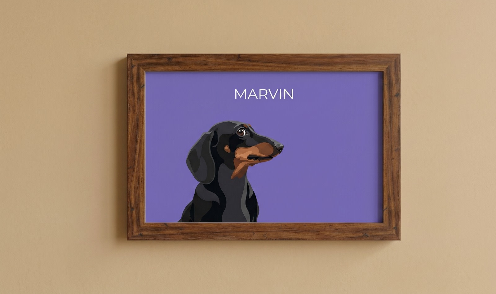 Custom Modern Art pet portrait framed Cape Town
