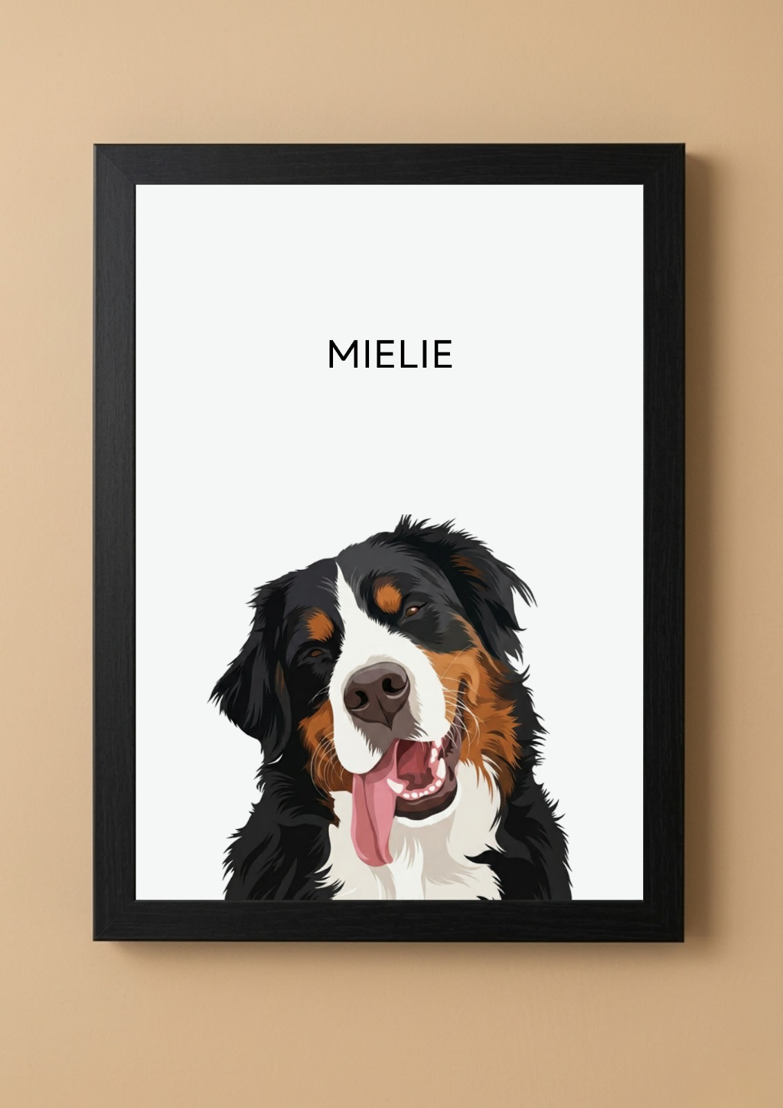 Custom Modern Art pet portrait framed Cape Town