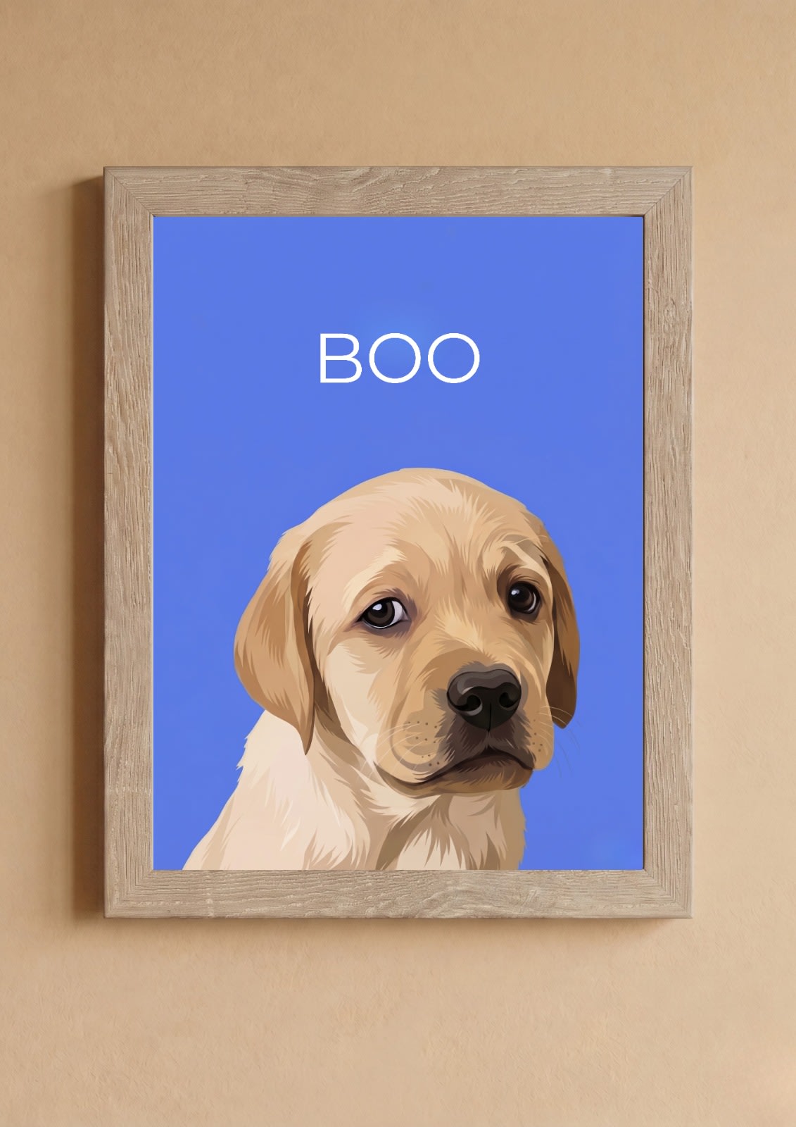 Custom Modern Art pet portrait framed Cape Town