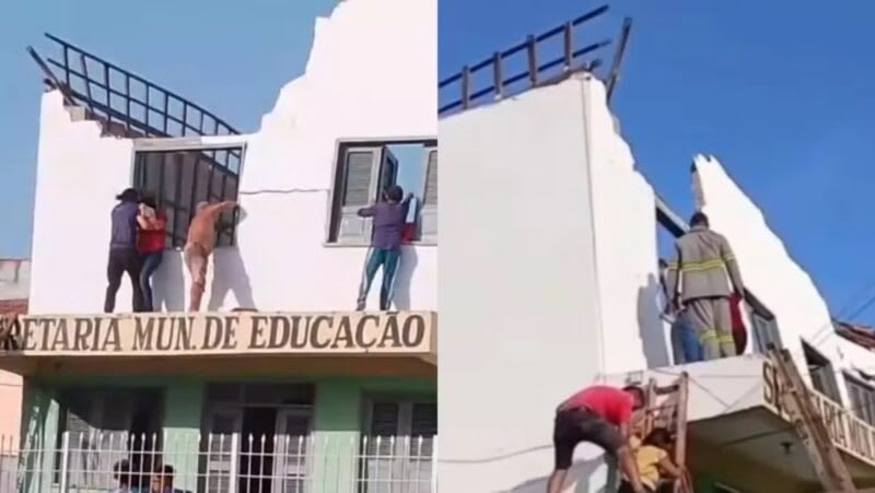 Desabamento em prédio de Secretaria de Educação deixa 21 feridos no Ceará