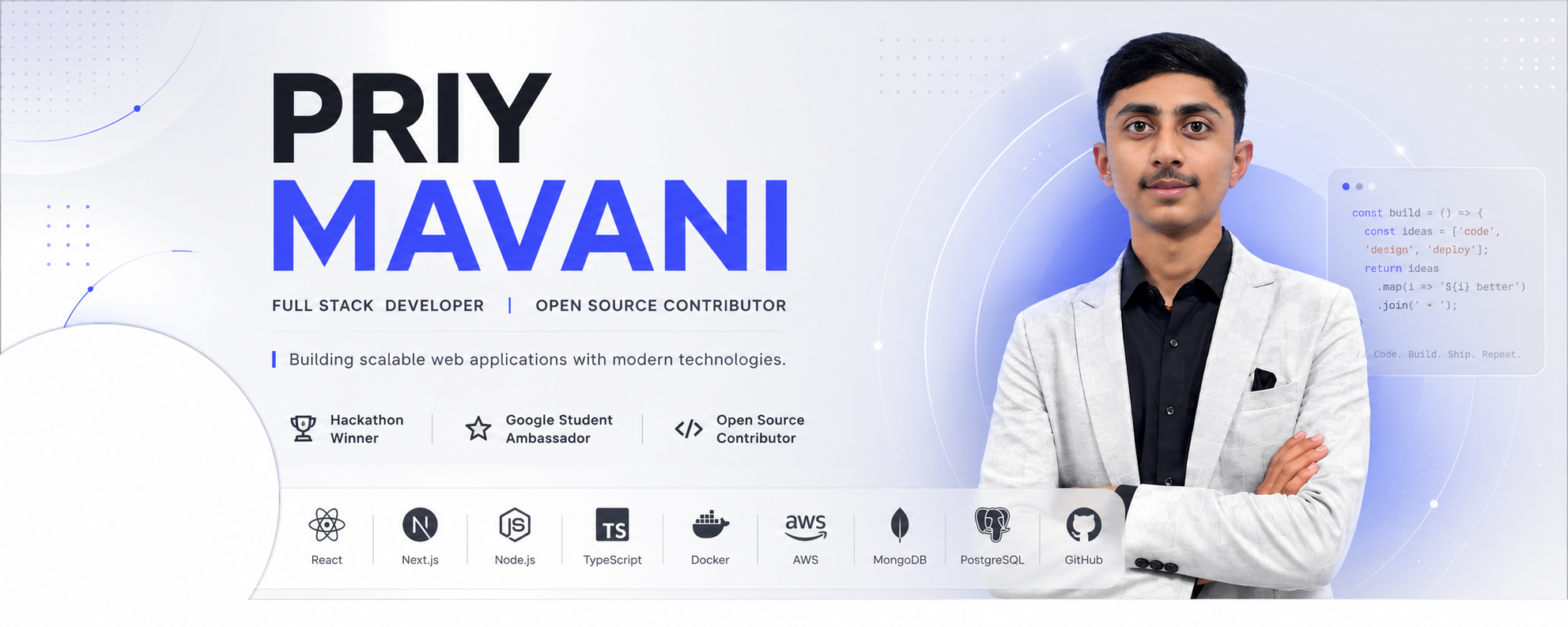 Developer banner