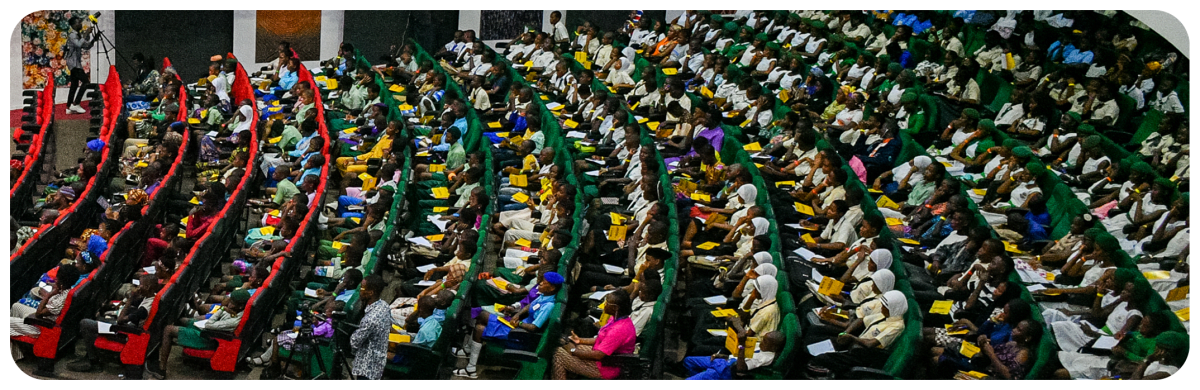 Teenagers gathered at a Trust Teens conference
