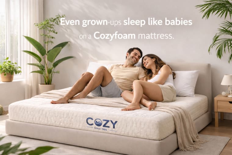 Natural latex mattress in Bangalore by CozyFoam for back pain relief