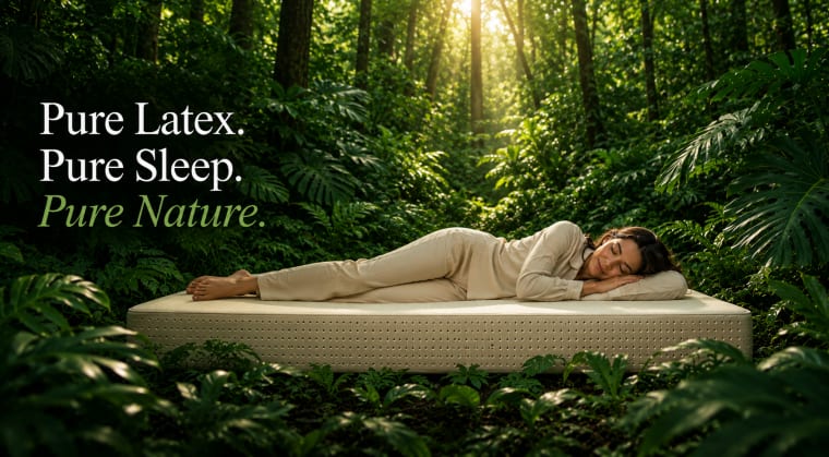 Breathable natural latex mattress that sleeps cool in Bengaluru by CozyFoam