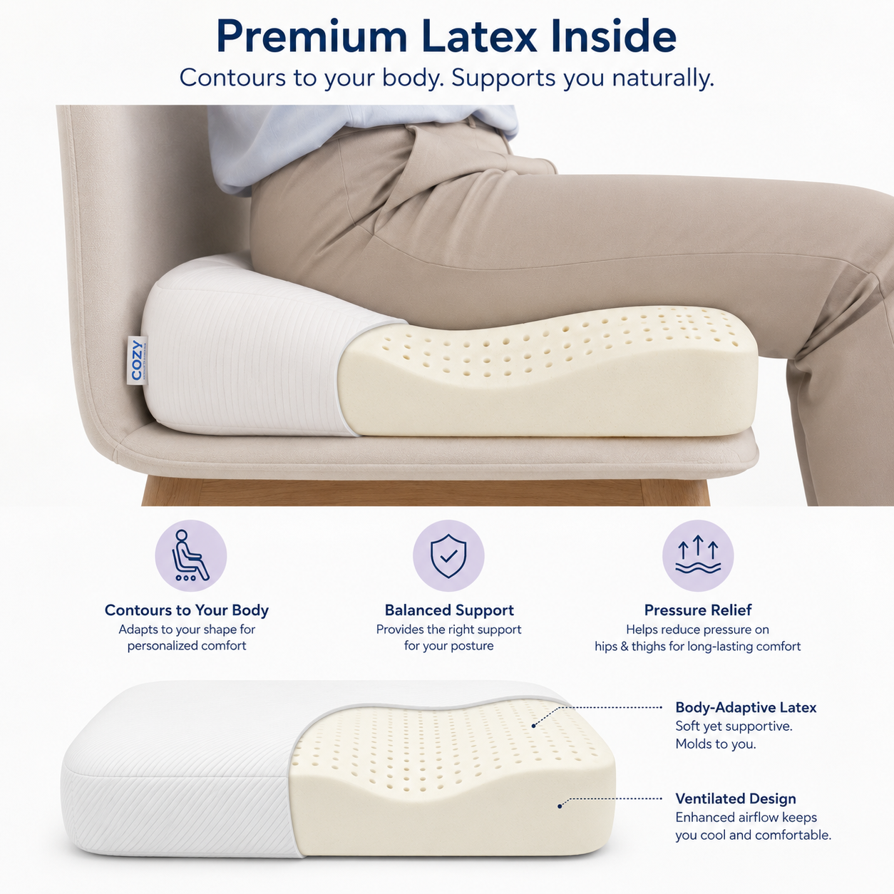 Latex Seat Cushion — latex mattress in Bangalore by CozyFoam