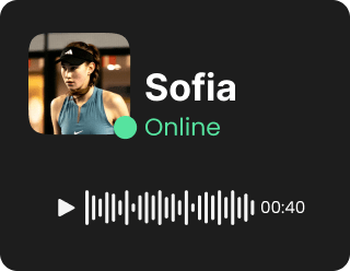 
💬 Access to a private chat with Sofia and her team
