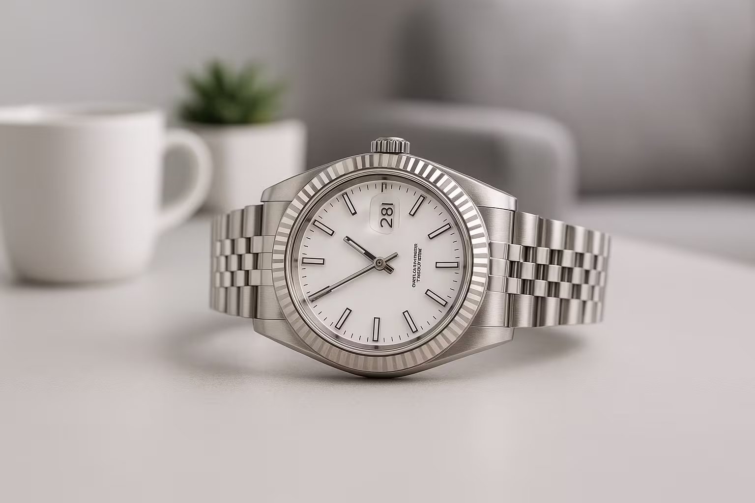 Image de catégorie montrant des montres à calendrier dans une ambiance lifestyle réaliste.