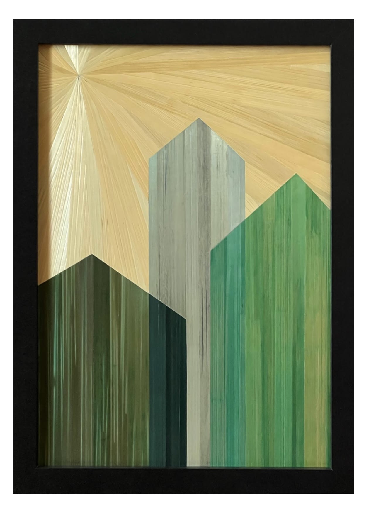 Œuvre de Isabelle Cabasse — marqueterie de paille