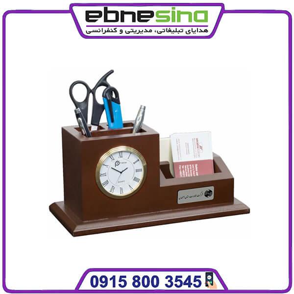 photo_2023-11-22_19-49-34 ساعت رومیزی چوبی تبلیغاتی مدل کمرون