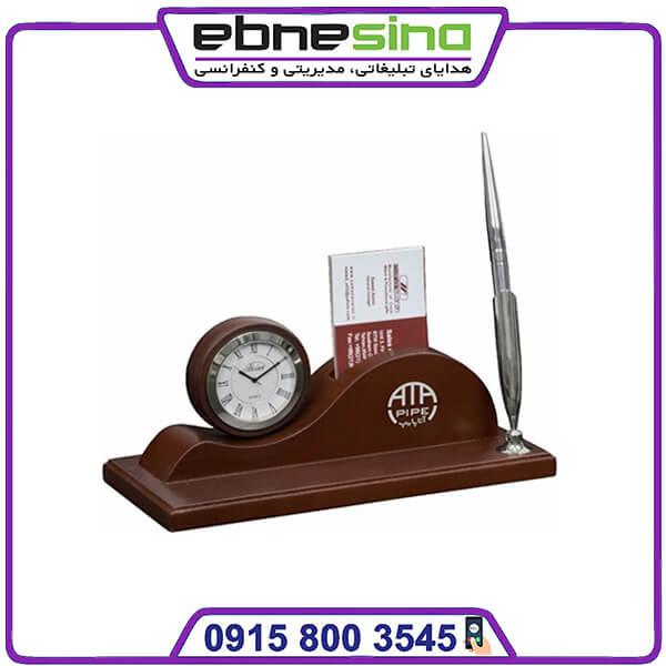 photo_2023-11-22_19-49-31 ساعت رومیزی چوبی تبلیغاتی مدل ویو