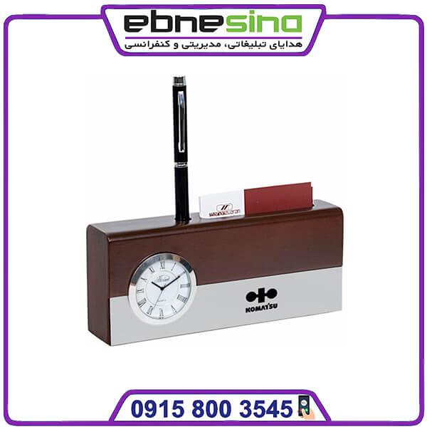 photo_2023-11-22_19-49-22 ساعت رومیزی تبلیغاتی چوبی سیلور وود