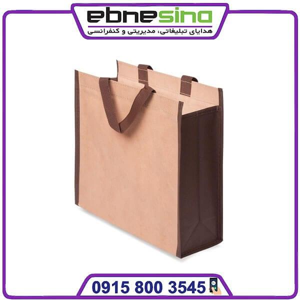 photo_2023-11-16_13-19-58 ساک خرید پارچه ای 90 گرم کرم دورنگ