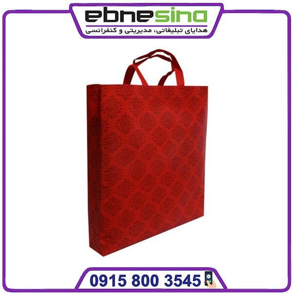 ساک پارچه ای تبلیغاتی الیاف پهن قرمز