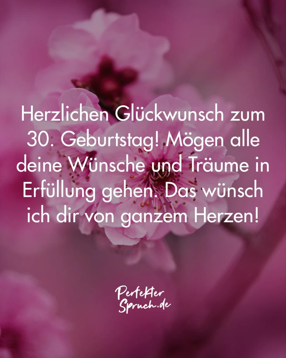 Glückwünsche zum 30. Geburtstag mit Bildern zum runterladen