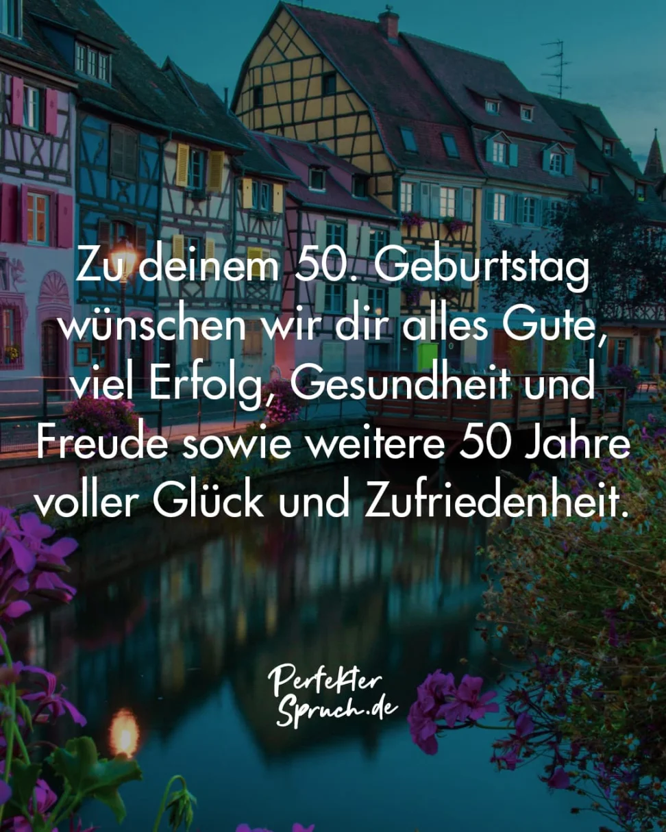 Glückwünsche zum 50. Geburtstag mit Bildern zum runterladen