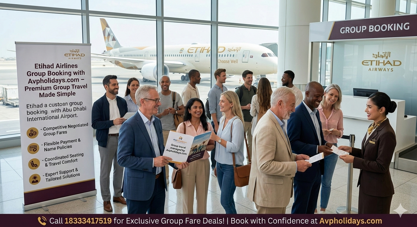 Etihad Airlines Group Booking with Avpholidays.com – Exclusive Deals & Professional Coordination