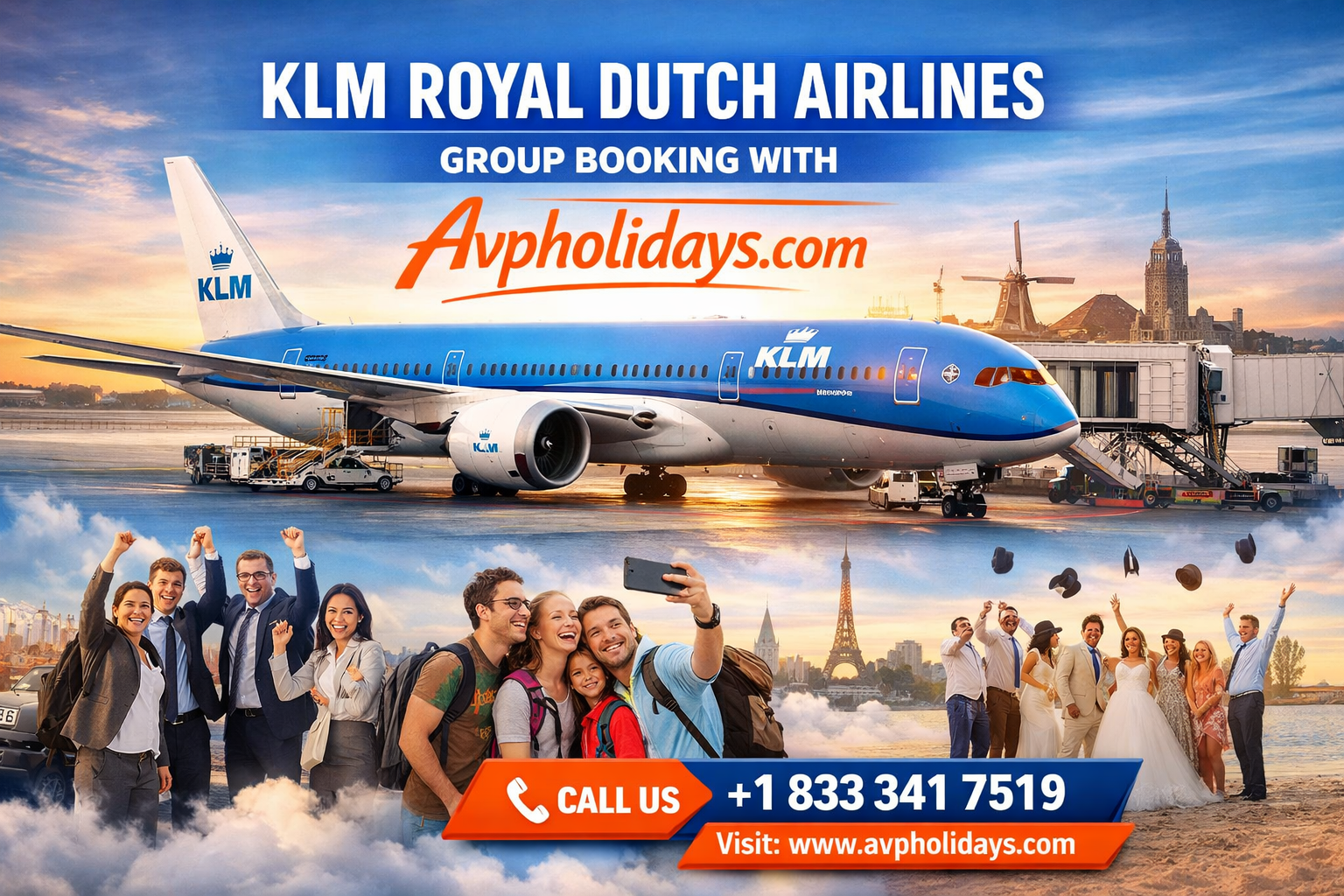 KLM Royal Dutch Airlines Group Booking with Avpholidays.com – A Strategic Solution for Coordinated Group Travel