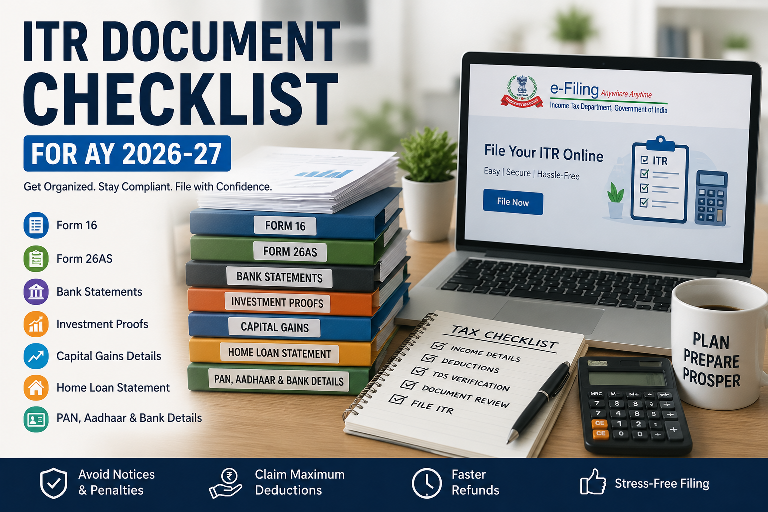 The Ultimate ITR Document Checklist for AY 2026–27