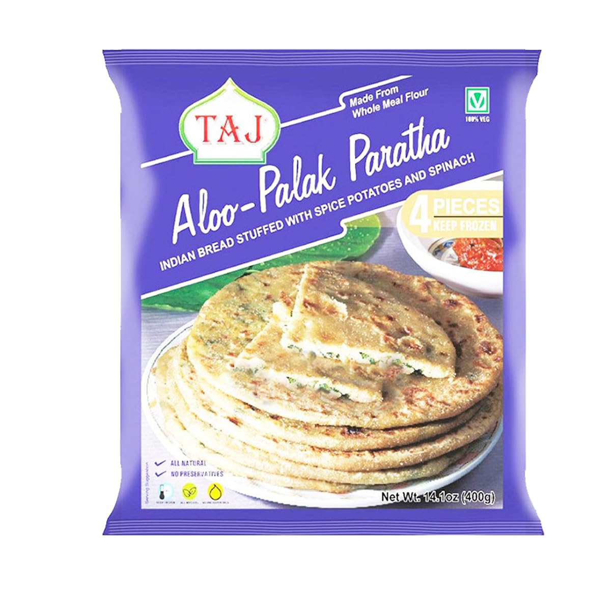 Taj Aloo-Palak Paratha 400g (Pack of 2)