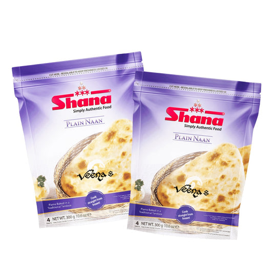 Shana Plain Naan 4pcs (Pack of 2)300g