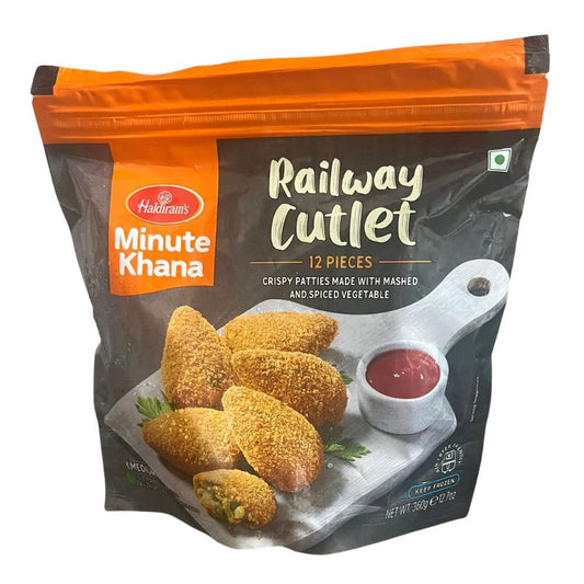 Haldiram's Railway Cutlet (12Pcs) 360g - Crispy Classic Vegetable Cutlets