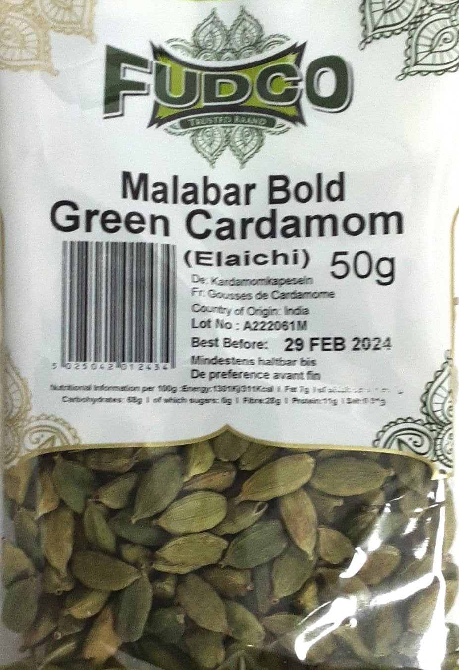 Fudco Cardamom Green Bold 50G