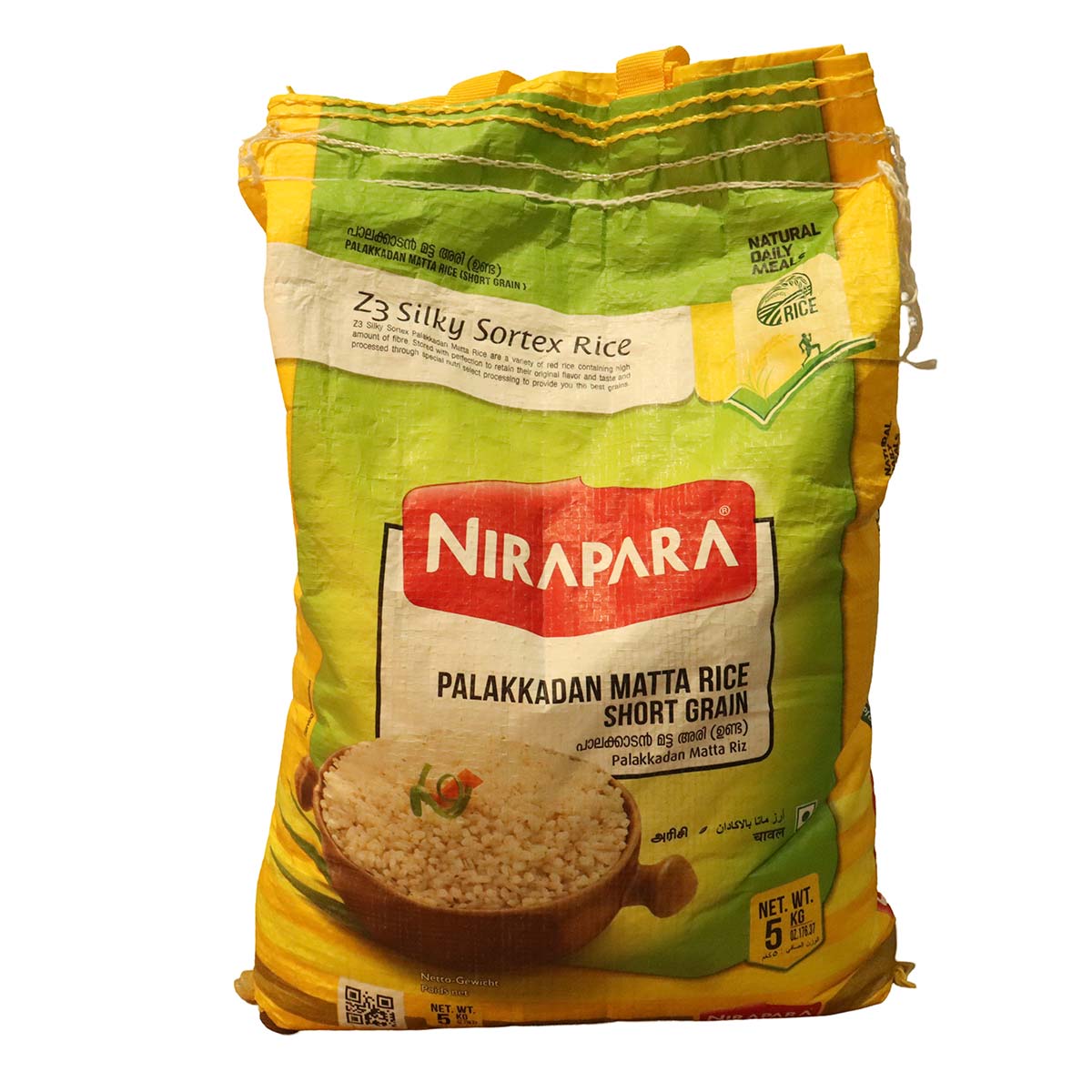 Nirapara Matta Long Grain Rice 5KG � Palakkadan Kerala Matta Rice for Daily Cooking