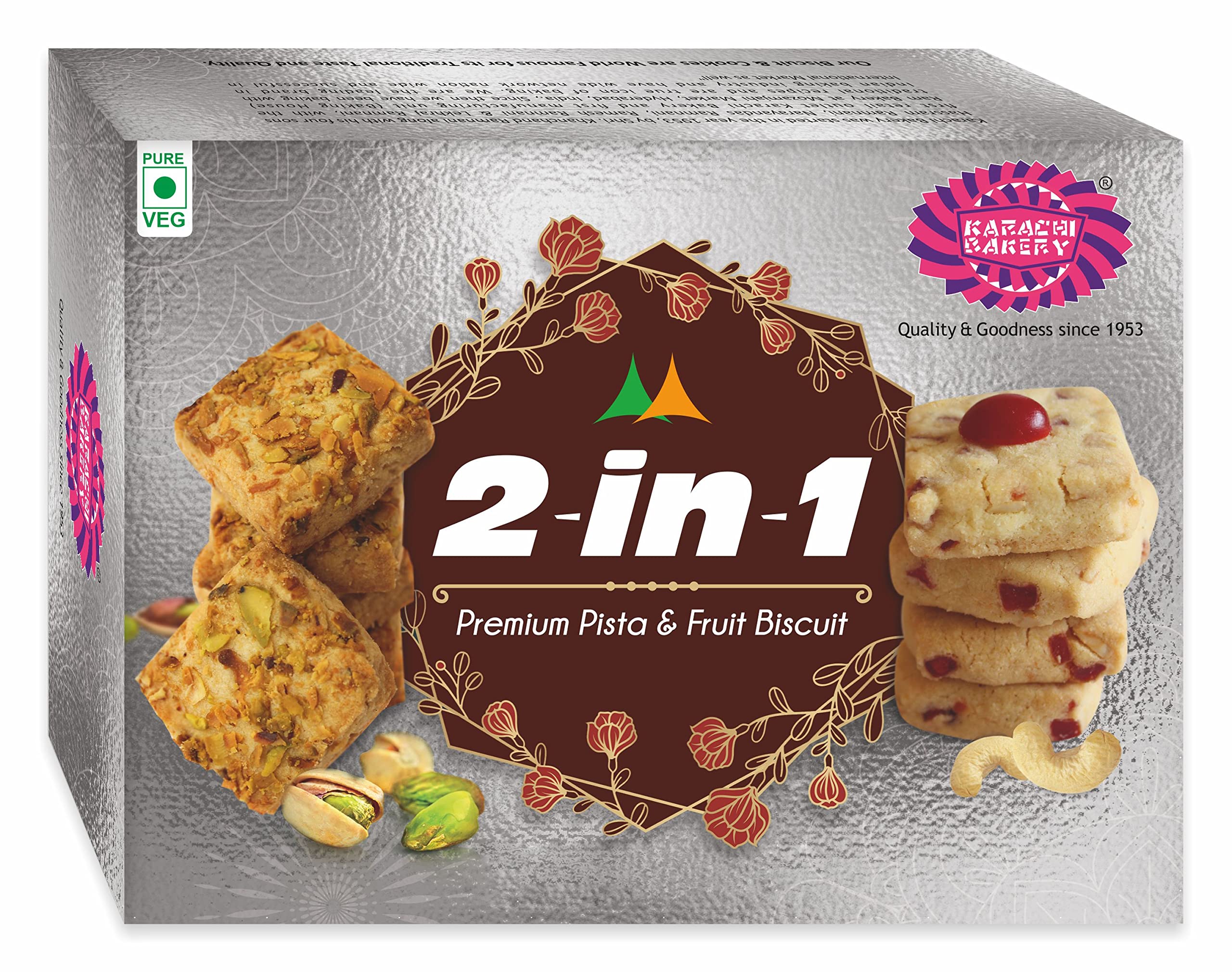 Karachi 2-in-1 Kaju Pista & Fruit  Biscuits 400g