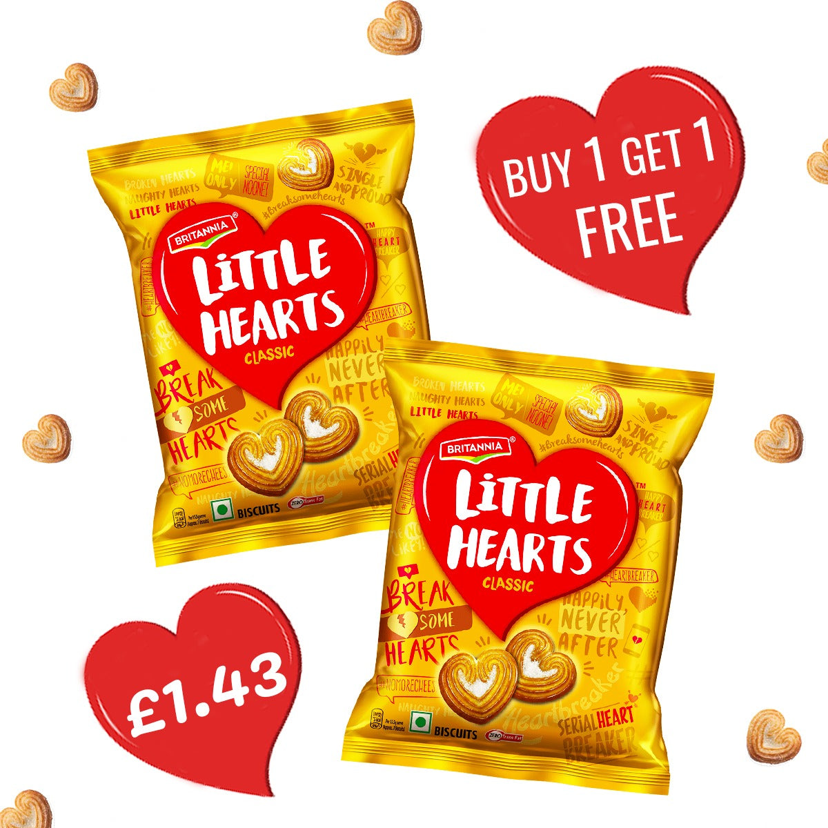 Britannia Little Hearts 75g (BUY 1 GET 1 FREE)
