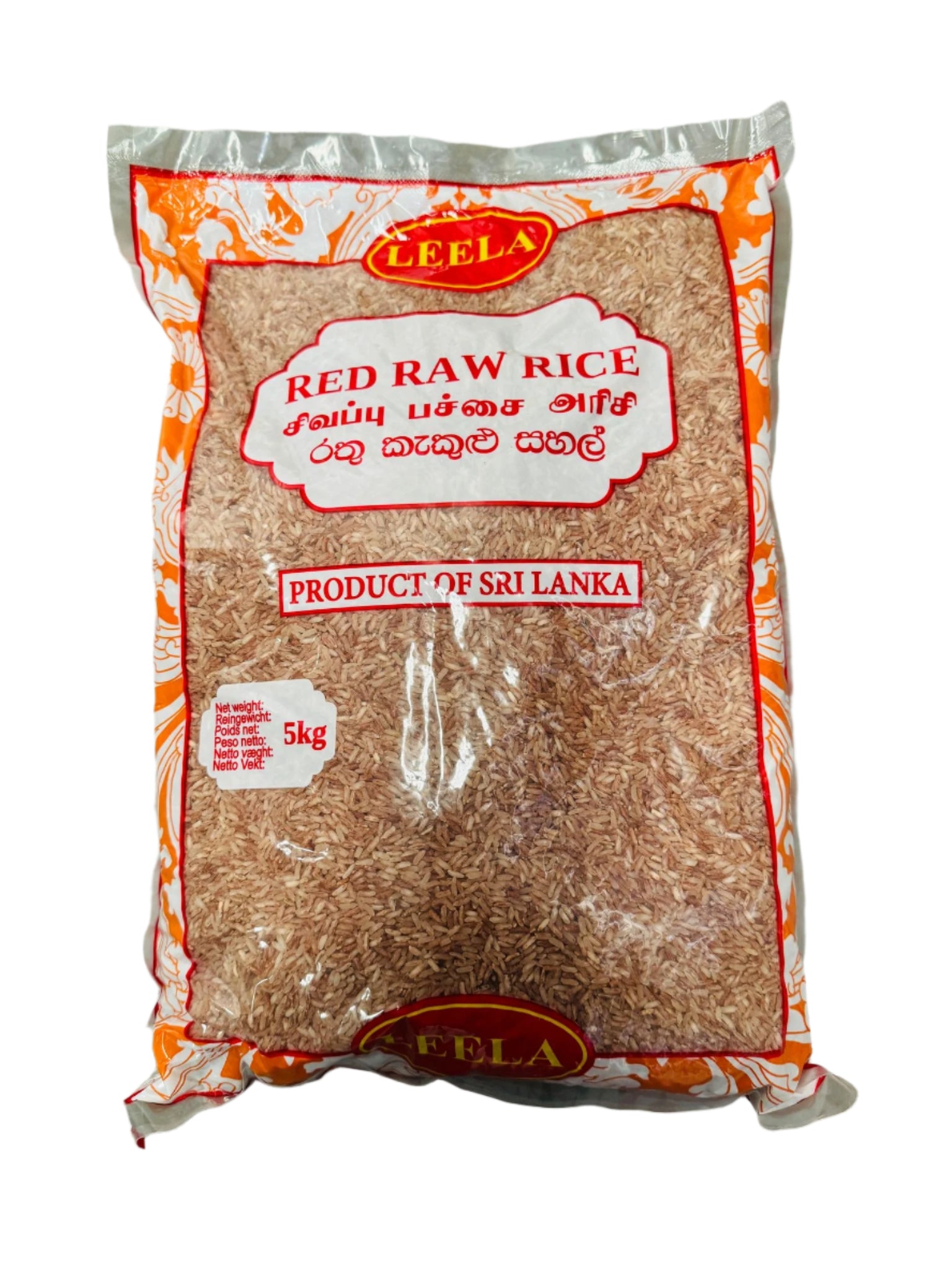 Leela Red Raw Rice (Double Polished) 1kg