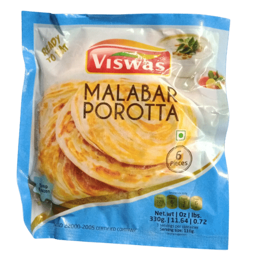 Viswas Malabar Porotta 330g - Soft Layered Bread