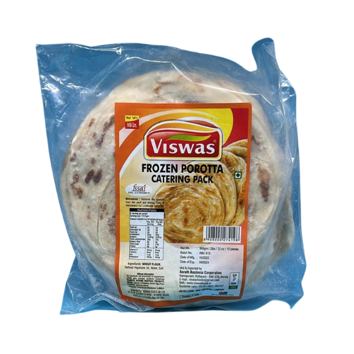 Viswas Family Pack Frozen Porotta 908g - Easy Meal Flatbread