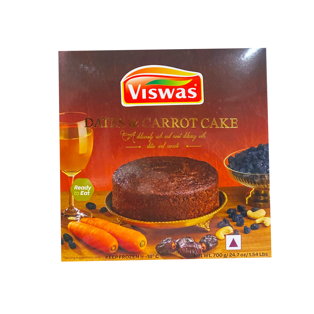 Viswas Dates and Carrot Cake 700g - Soft Sweet Bake