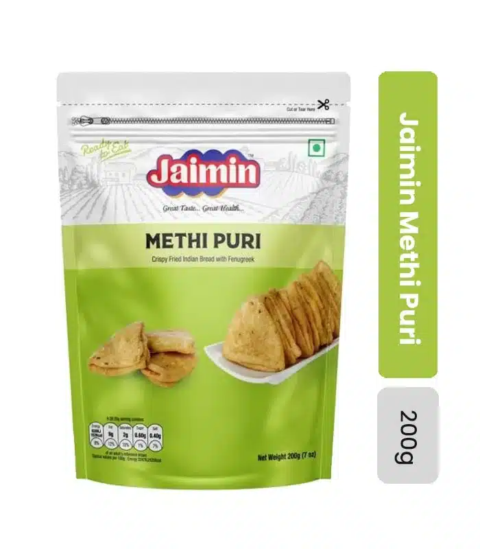 Jaimin Methi Gathiya 200g � Spicy Crunchy Indian Snack