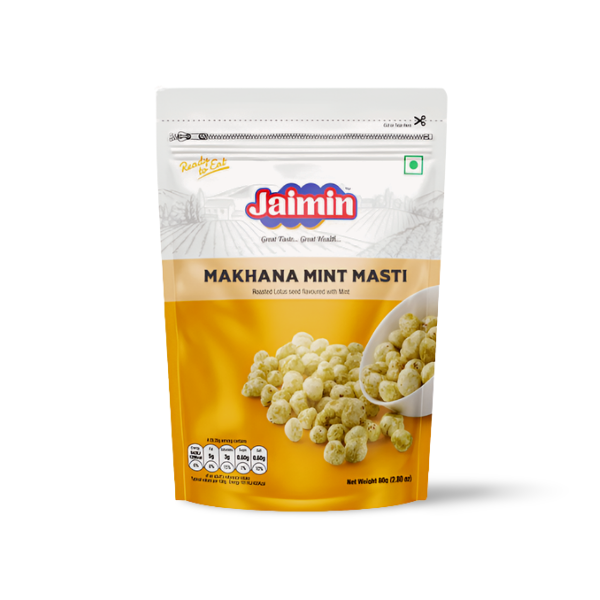Jaimin Makhana Mint Masti 100g � Crispy & Refreshing Mint Flavor