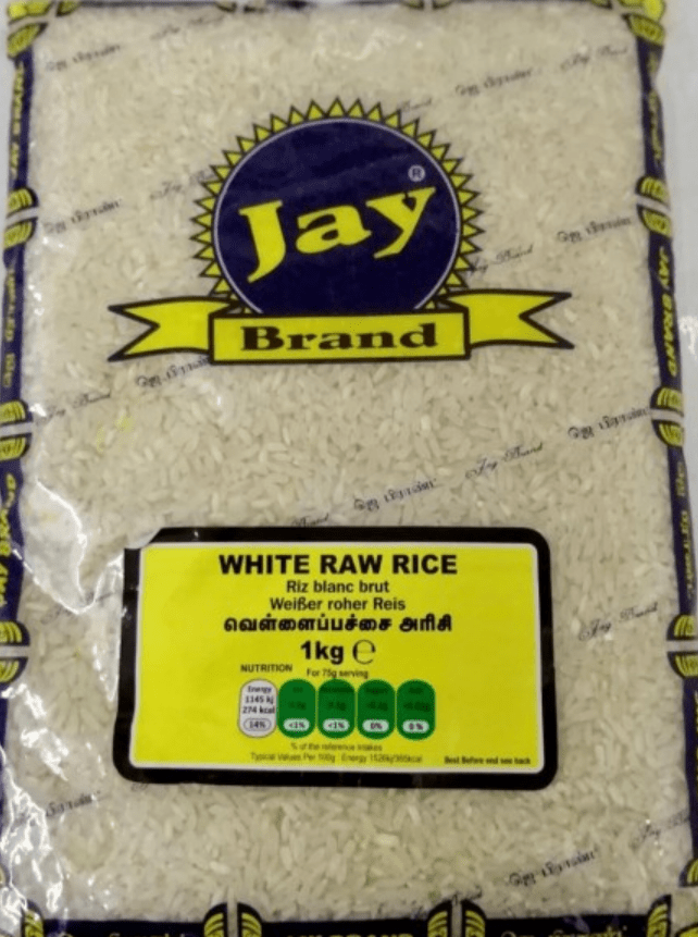 Jay Brand White Raw Rice 1kg
