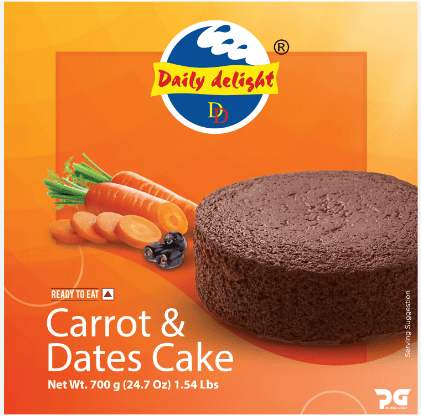 Daily Delight Carrot & Dates Cake 700g - Delicious Dessert Cake