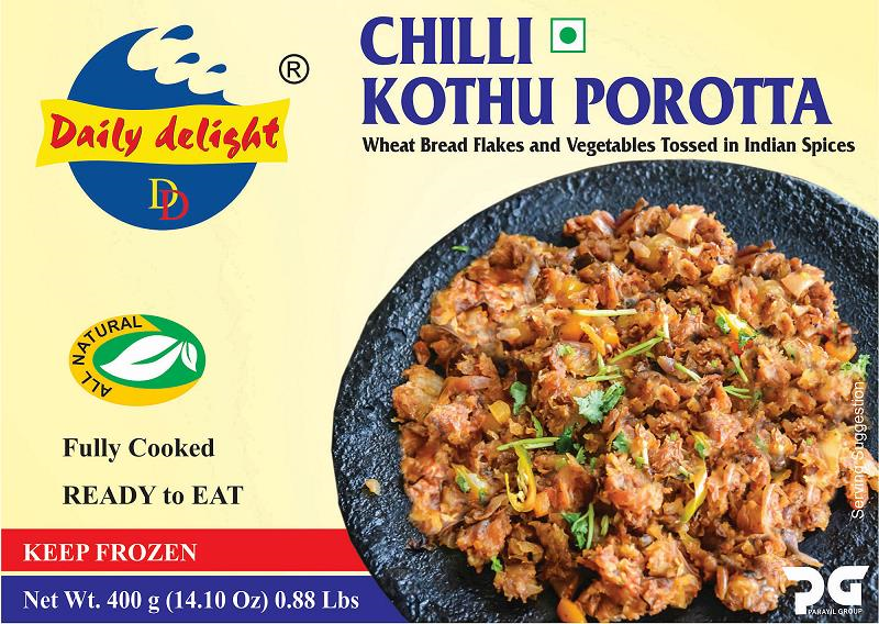 Daily Delight Chilli Kothu Porotta 400g - Spicy Street Style Dish