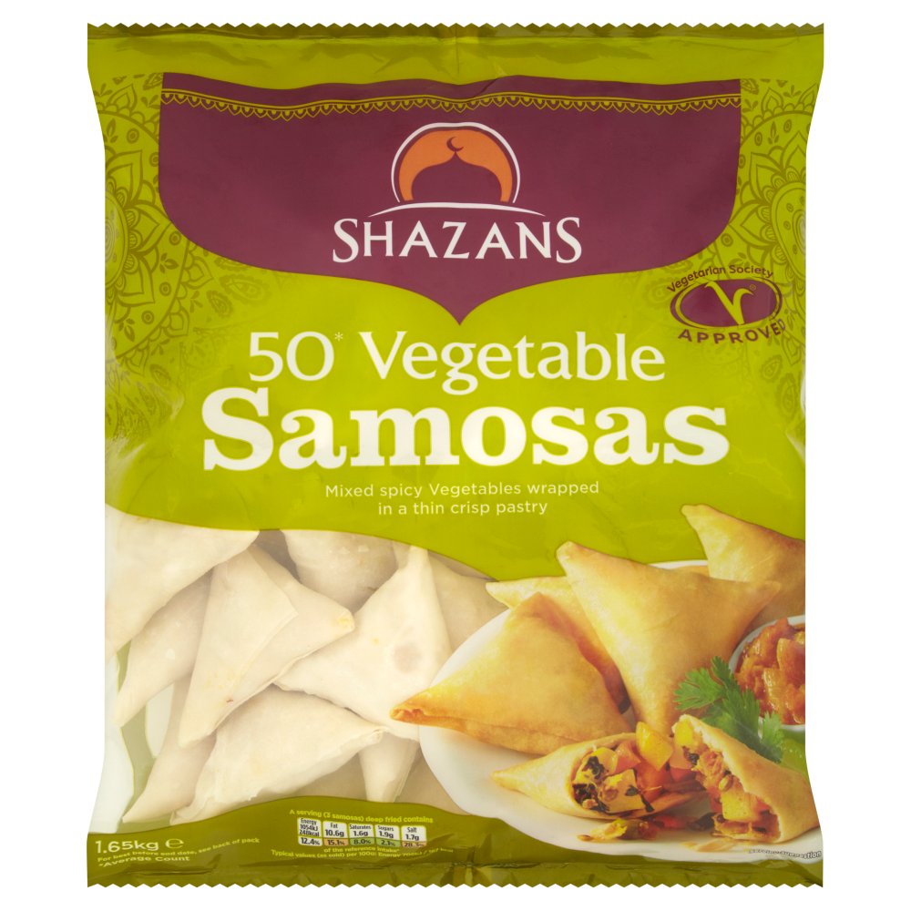 Shazans 50 Vegetable Samosa 1.65kg