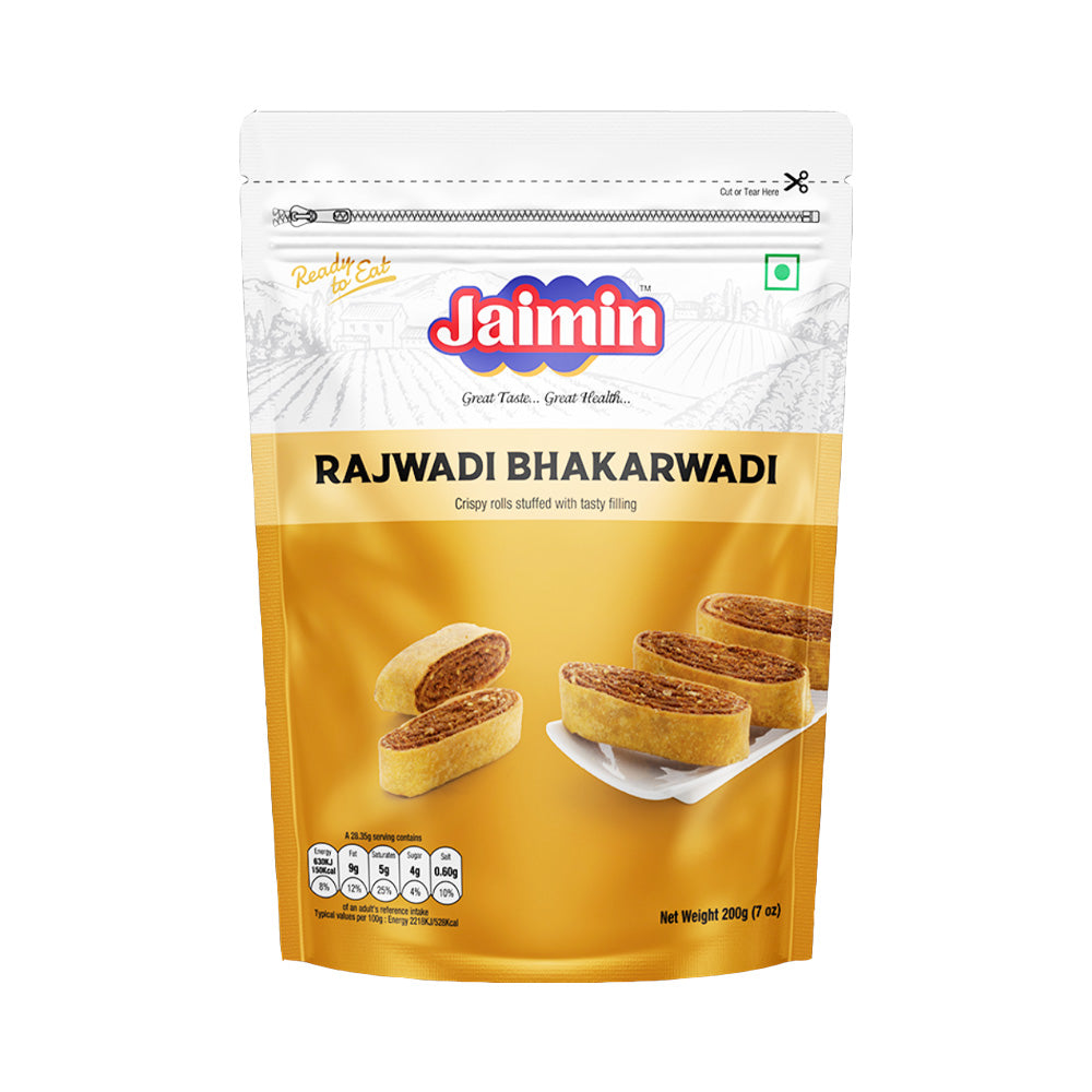 Jaimin Rajwadi Bhakarwadi 200g - Crispy Spicy Snack