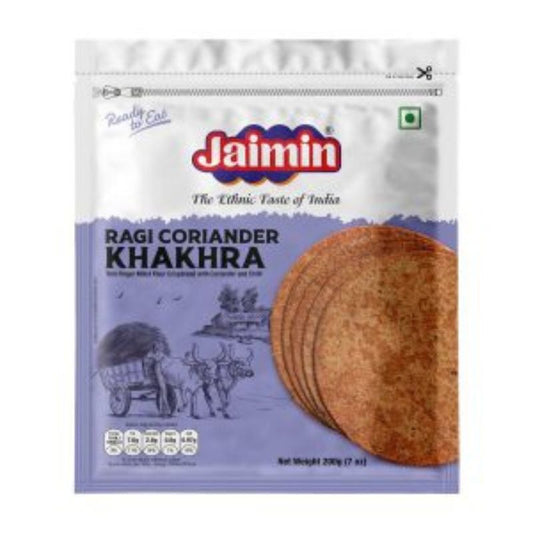 Jaimin Ragi Coriander Khakhra 200g � Nutritious & Flavorful Crunch
