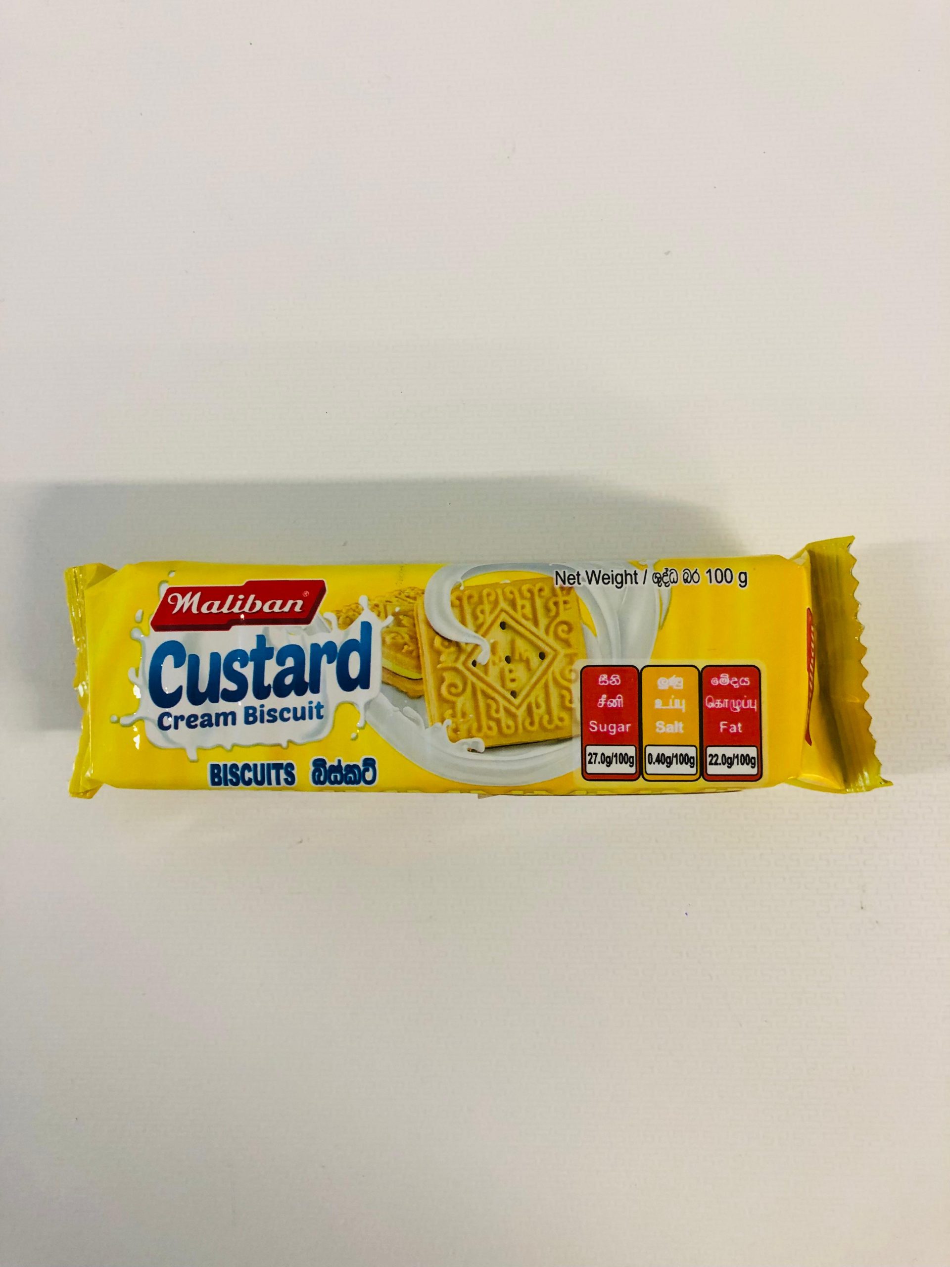 Maliban Custard Cream Biscuits 100g (Pack of 2)